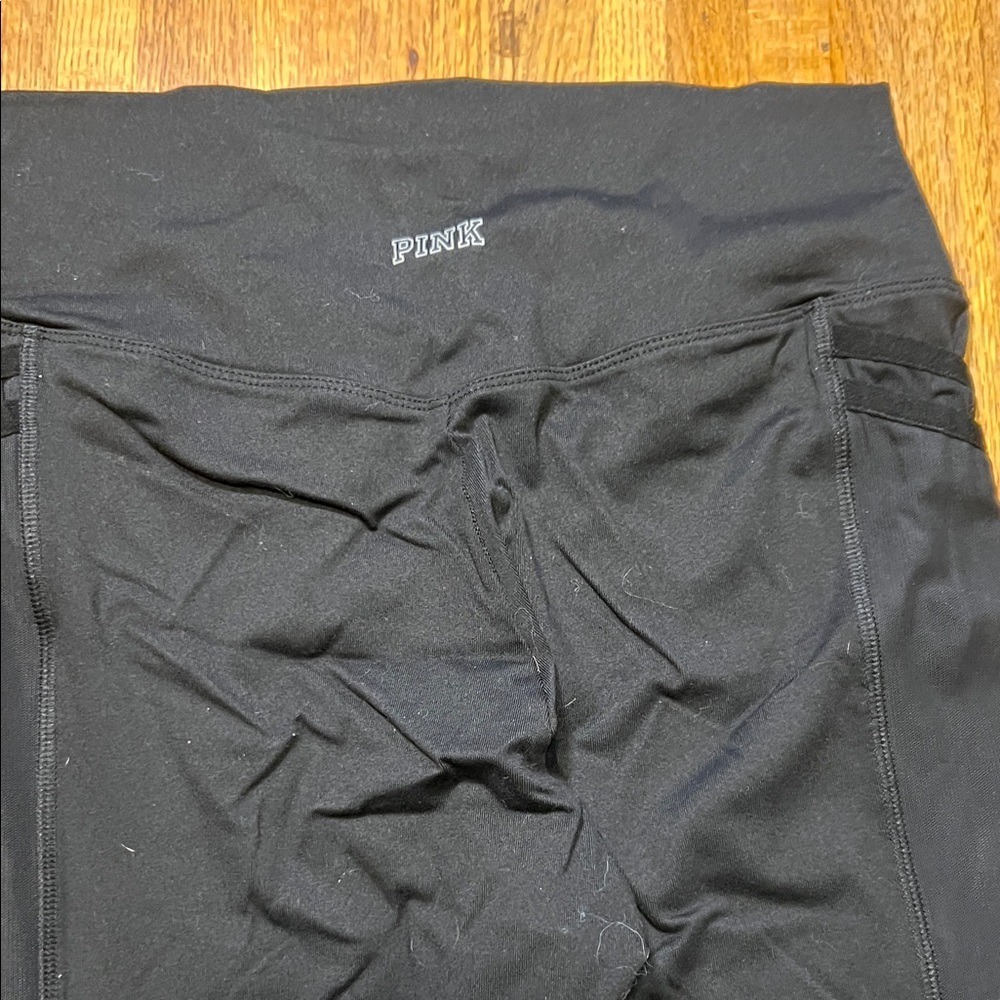 PINK Victoria's Secret Ultimate Medium Black Pull On Pockets Yoga Ankle Leggings - Picture 6 of 6